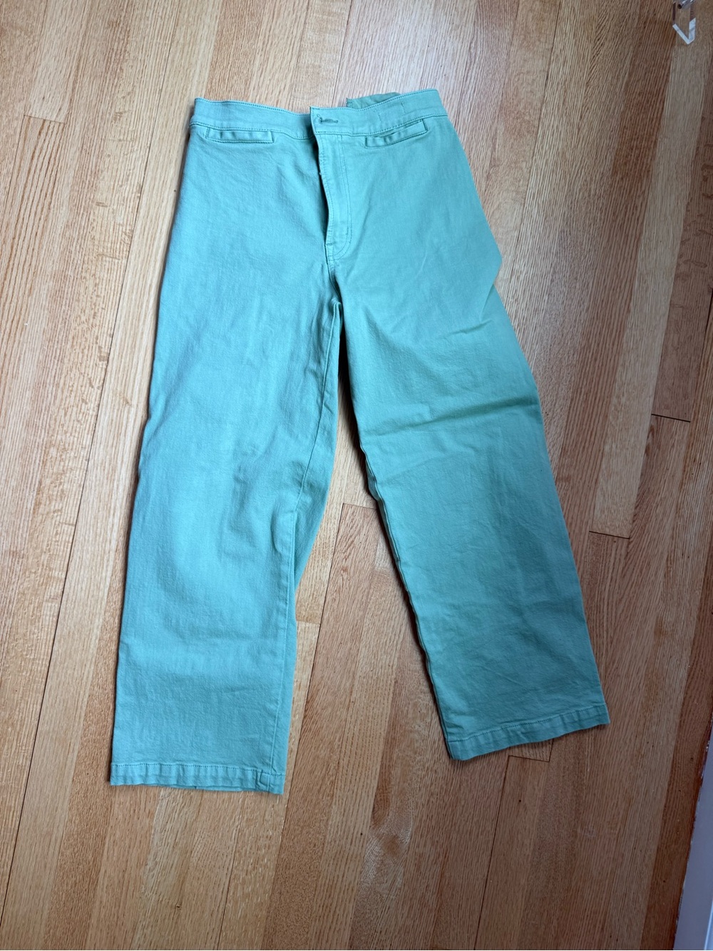 Madewell Women's Ankle-Length Straight Pants in Mint